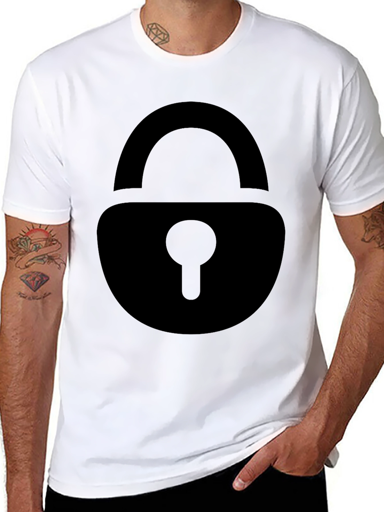 Lock Graphic Tee - Secure Style