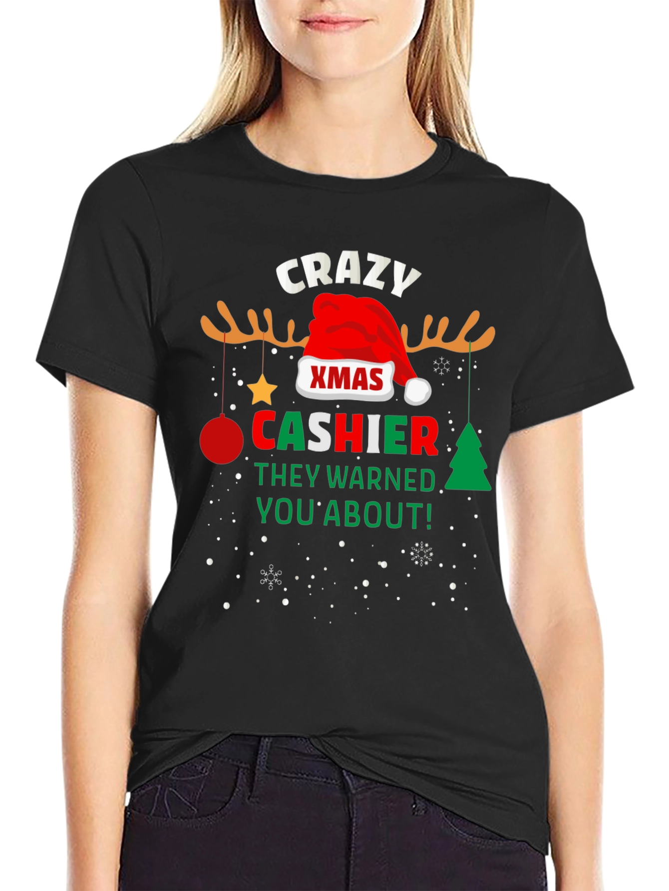 Crazy Xmas Cashier T-Shirt