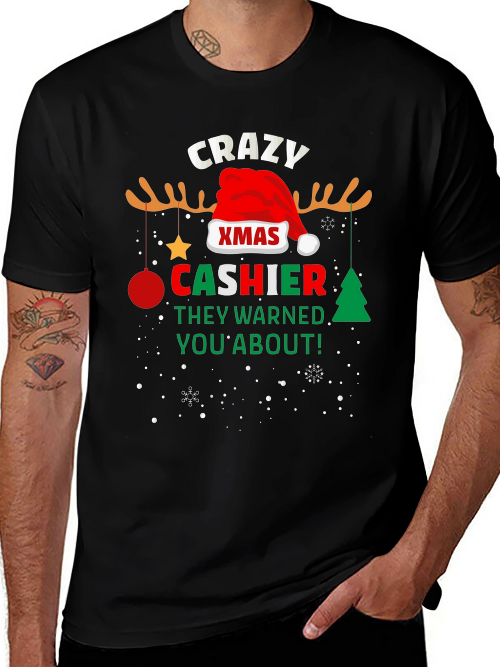Crazy Xmas Cashier T-Shirt