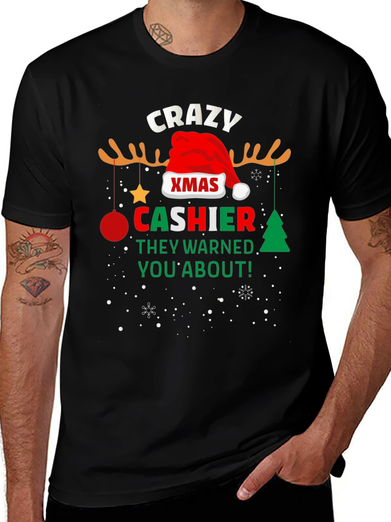Crazy Xmas Cashier T-Shirt