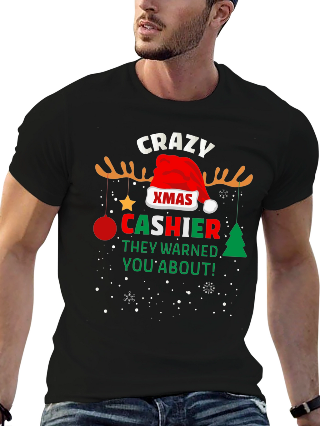 Crazy Xmas Cashier T-Shirt
