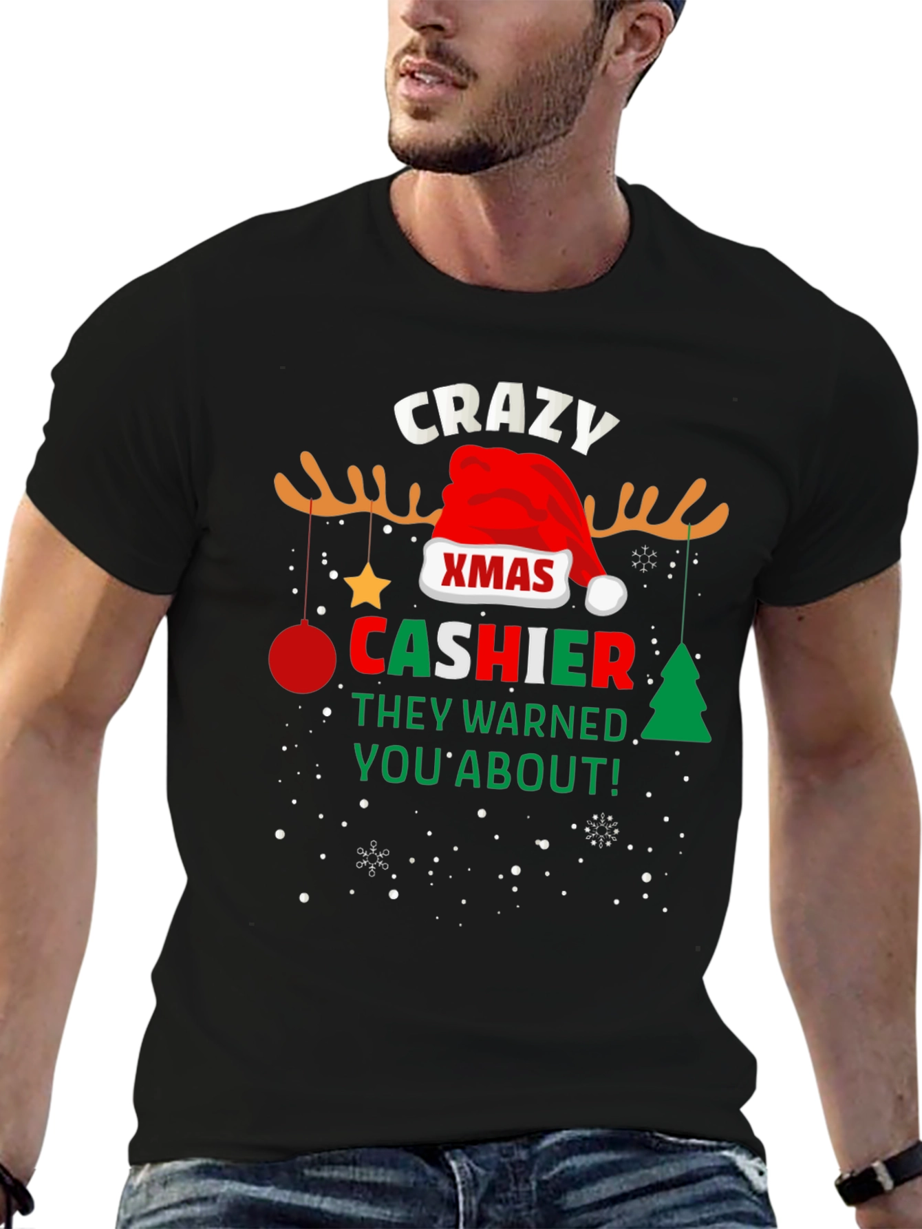 Crazy Xmas Cashier T-Shirt