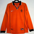 1998 NL Home Orange Long Sleeve Retro Soccer Jersey Front