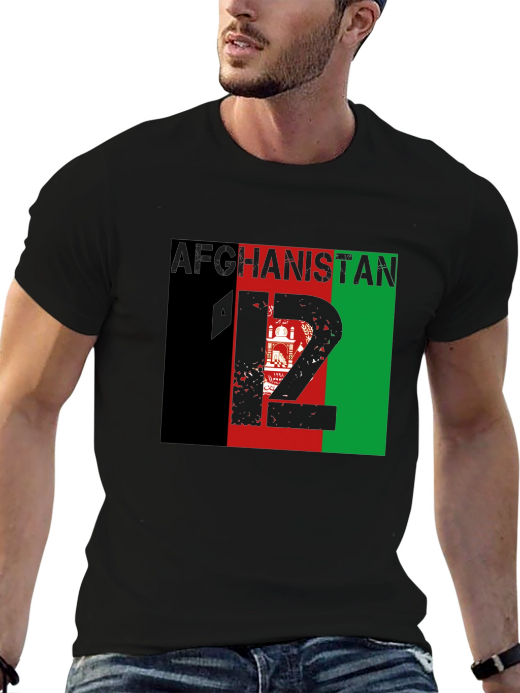 Afghanistan Flag Graphic T-Shirt