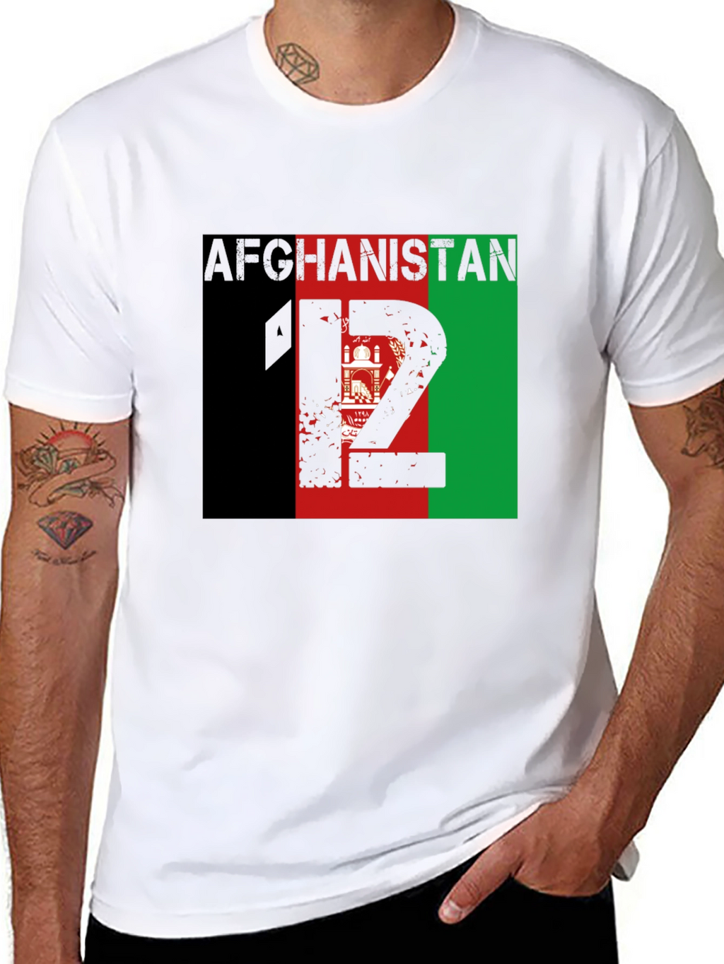 Afghanistan Flag Graphic T-Shirt