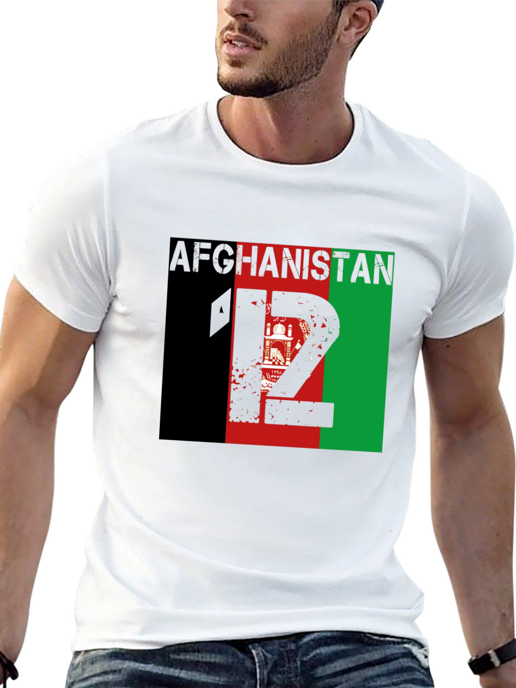 Afghanistan Flag Graphic T-Shirt