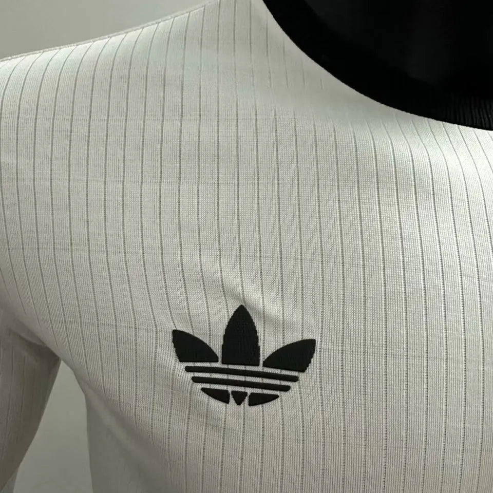 2025 Germany 125Th White Player Version Long Sleeve Soccer Jersey Detail 3