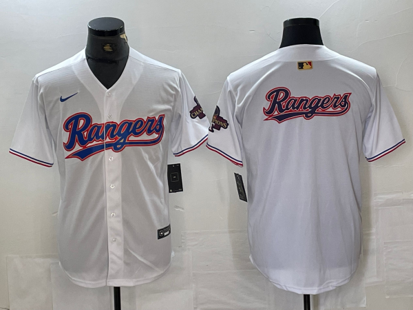 Men's Texas Rangers White 2024 Gold Collection Limited Player Jerseys