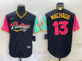 Men's San Diego Padres Manny Machado #13 Black City Connect Replica Player Jerseys