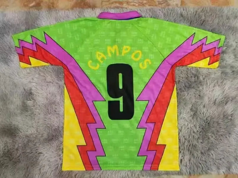 1995 Mexico Green Campos #9 GoalKeeper Retro Soccer Jersey主 Detail 1