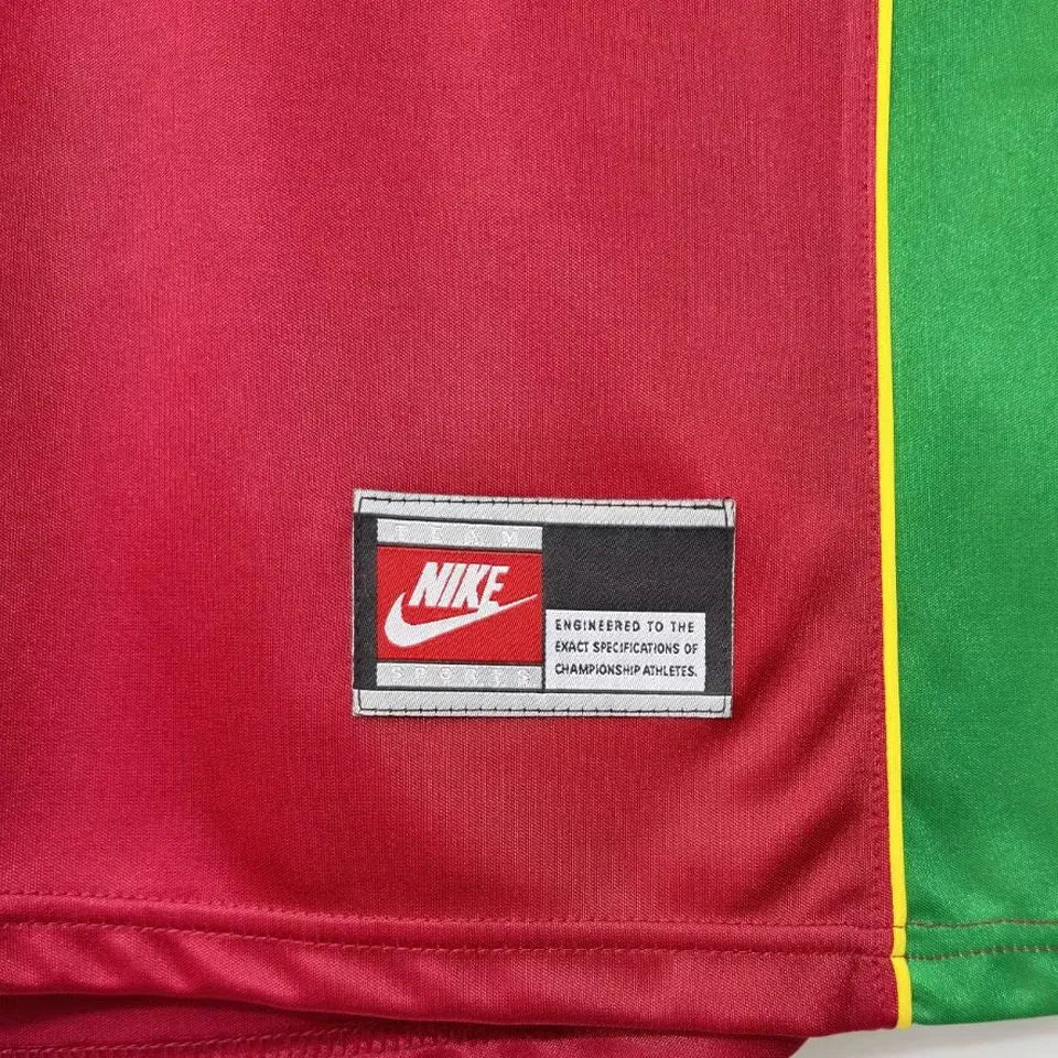 1998 Portugal Home Retro Soccer Jersey Detail 2