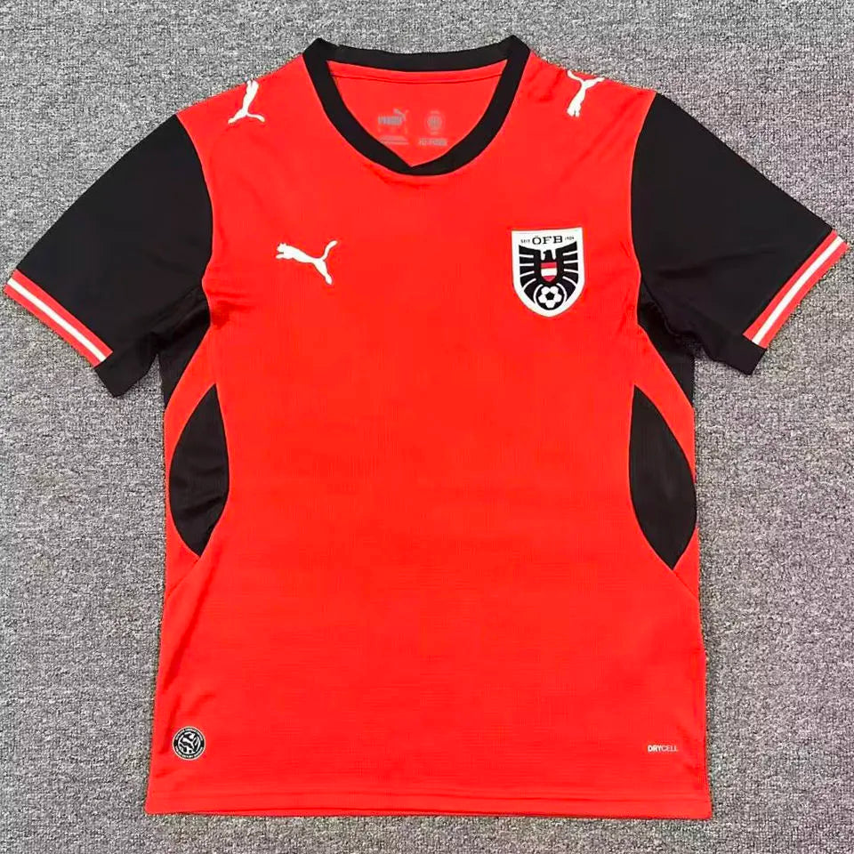 2026/27 Austria Hoem Red Fans Soccer Jersey Front