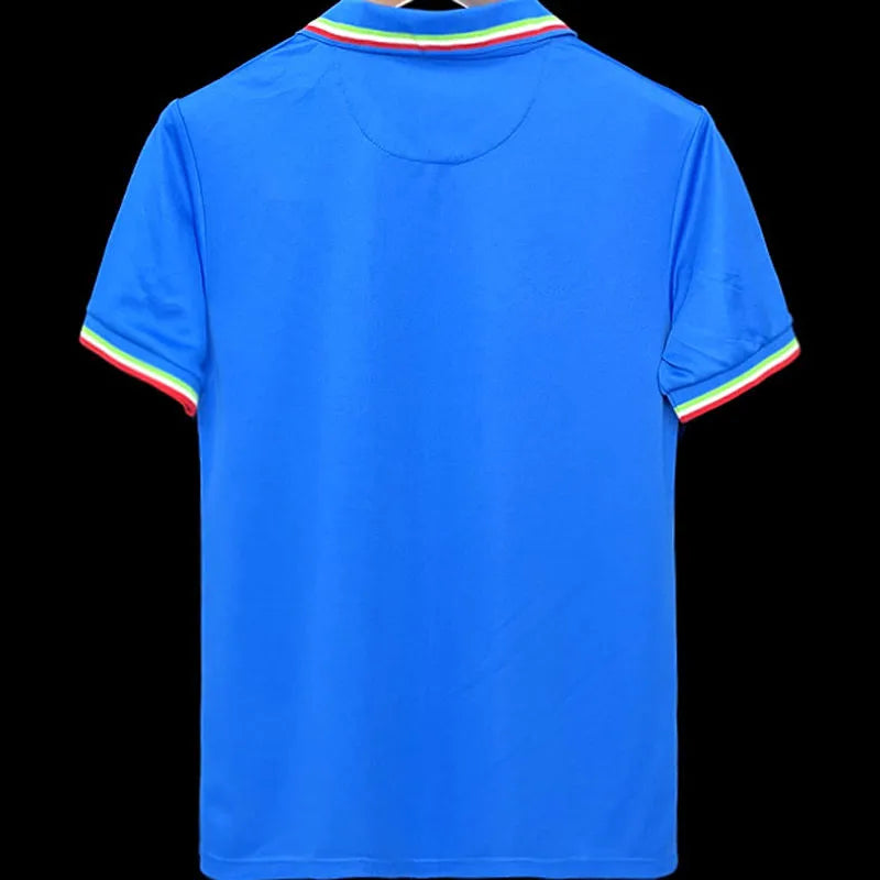 2022 Kuwait Home Blue Fans Soccer Jersey Detail 1