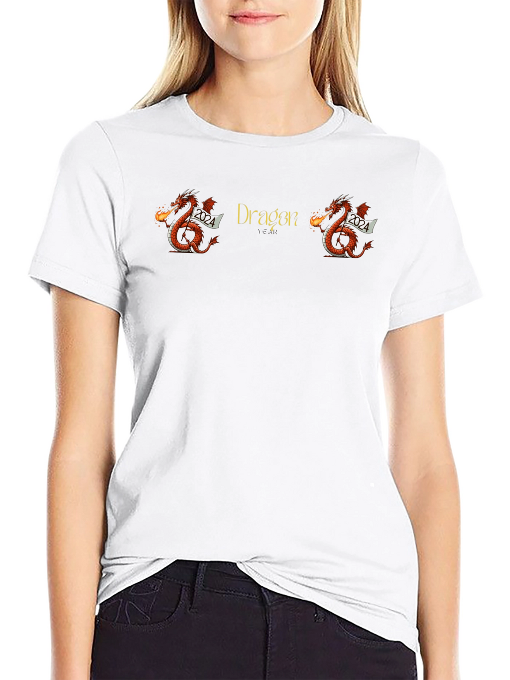 Dragon Graphic Print Black T-Shirt