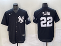 Men's New York Yankees Juan Soto #22 Black Replica Game Jerseys