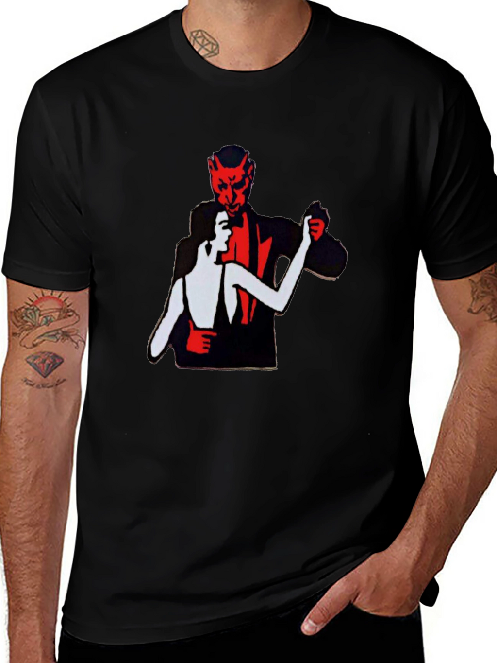 Devil Tango Graphic Tee - Mens Black T-Shirt
