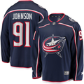 Men's Columbus Blue Jackets Kent Johnson #91 Navy Home Breakaway Jerseys