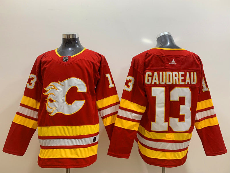Men's Calgary Flames Johnny Gaudreau #13 Red Home Breakaway Player Jerseys
