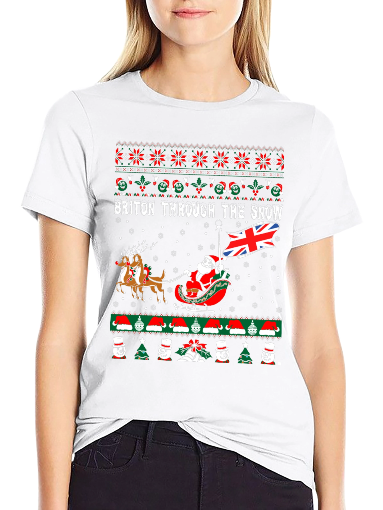 Briton Through the Snow Christmas T-Shirt