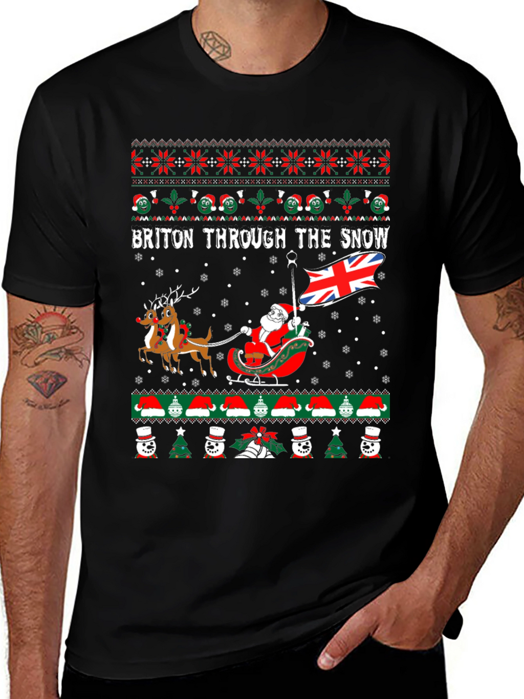 Briton Through the Snow Christmas T-Shirt