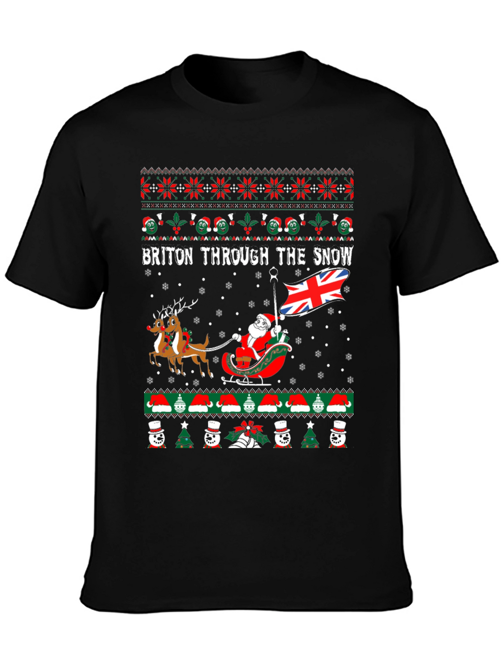 Briton Through the Snow Christmas T-Shirt