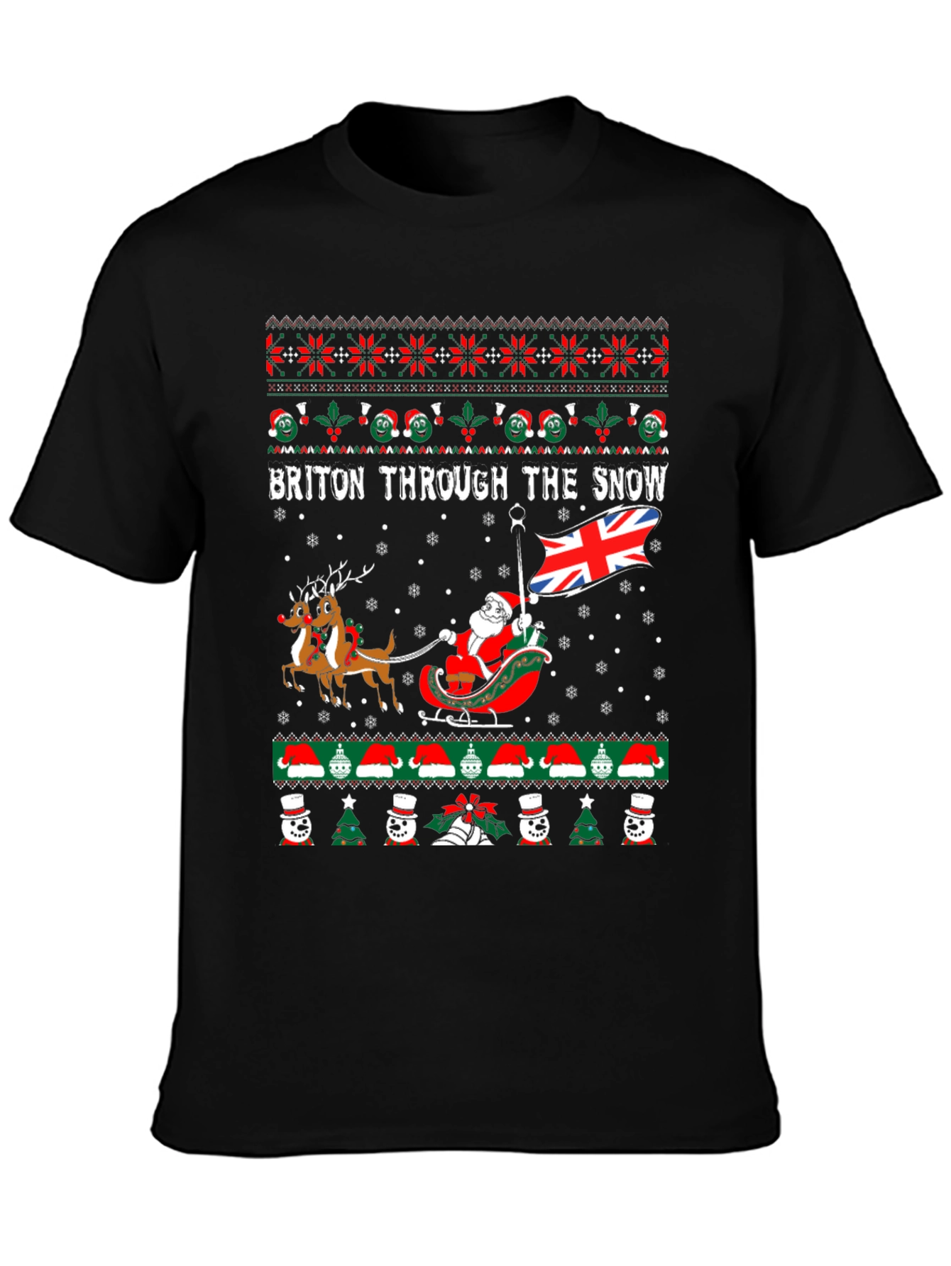 Briton Through the Snow Christmas T-Shirt
