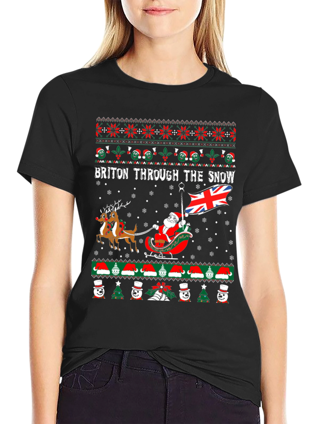 Briton Through the Snow Christmas T-Shirt