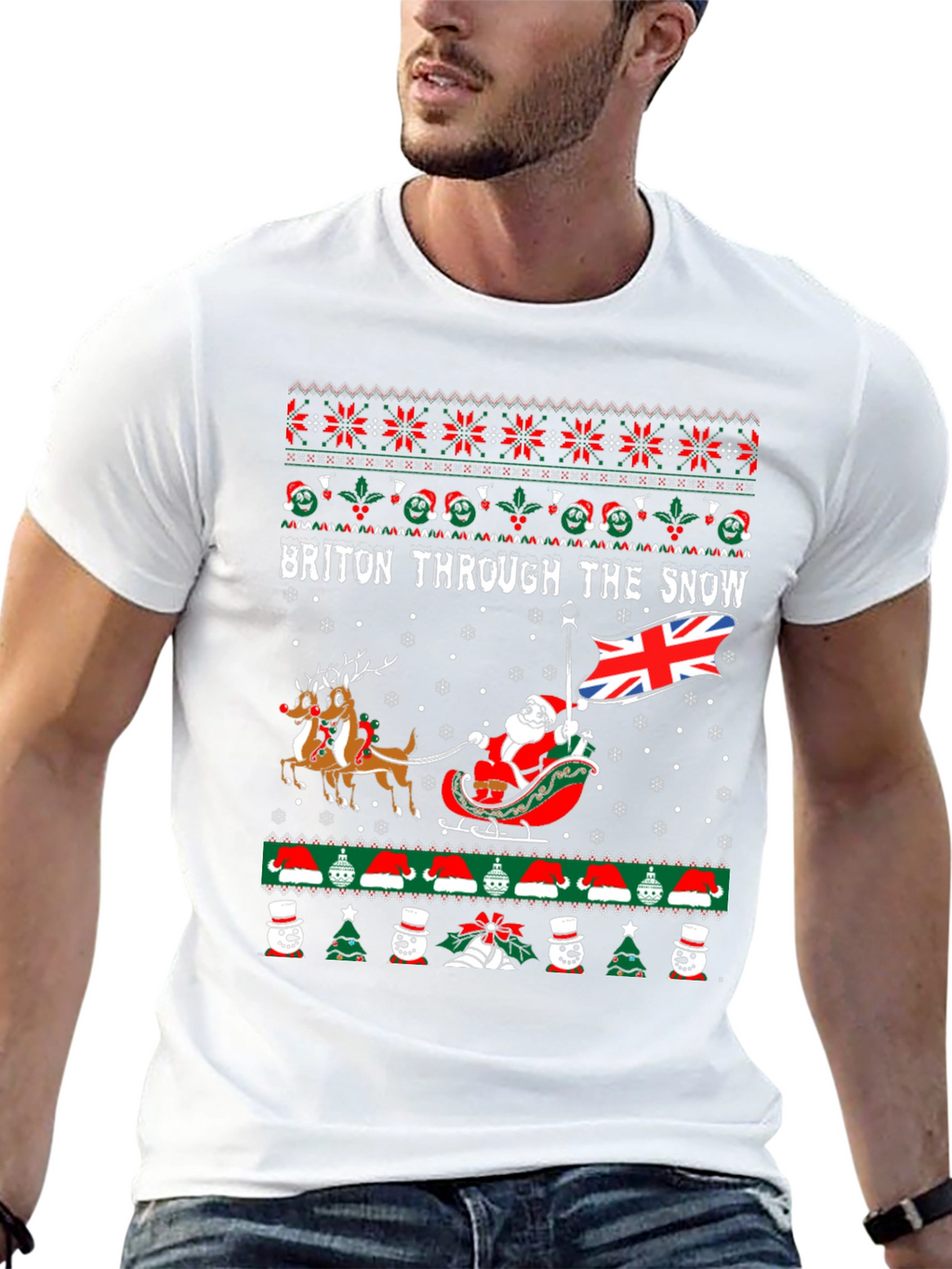 Briton Through the Snow Christmas T-Shirt