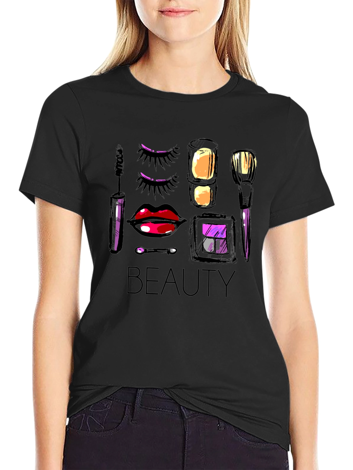 Beauty Makeup T-Shirt - Stylish Graphic Tee for Makeup Lovers