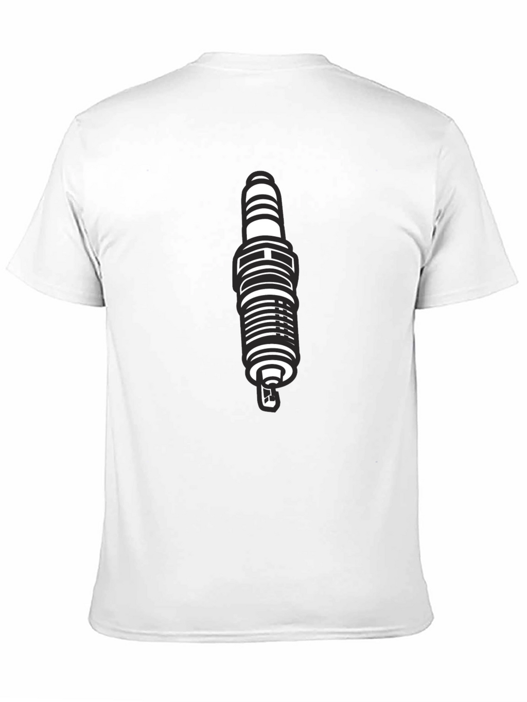 Black Spark Plug Graphic T-Shirt for Men