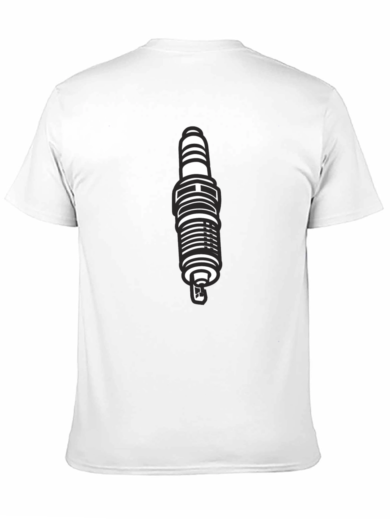 Black Spark Plug Graphic T-Shirt for Men