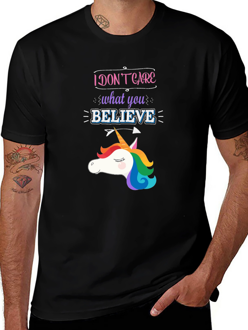 Unicorn I Dont Care Graphic Tee