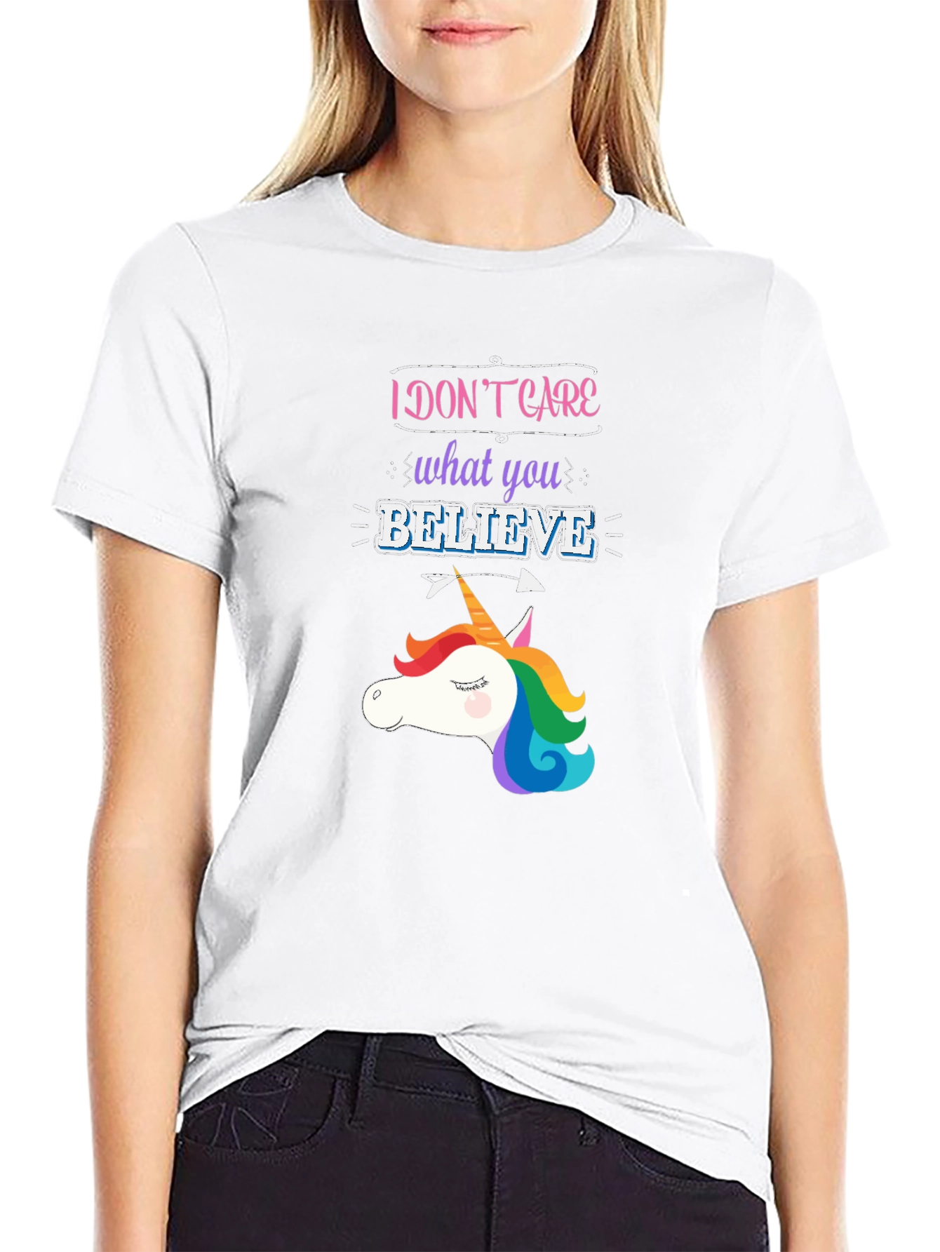 Unicorn I Dont Care Graphic Tee