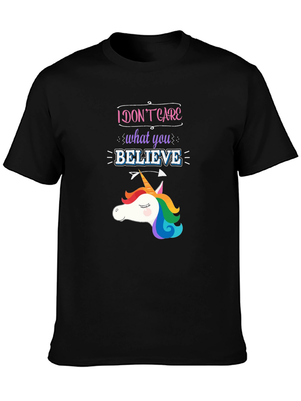 Unicorn I Dont Care Graphic Tee