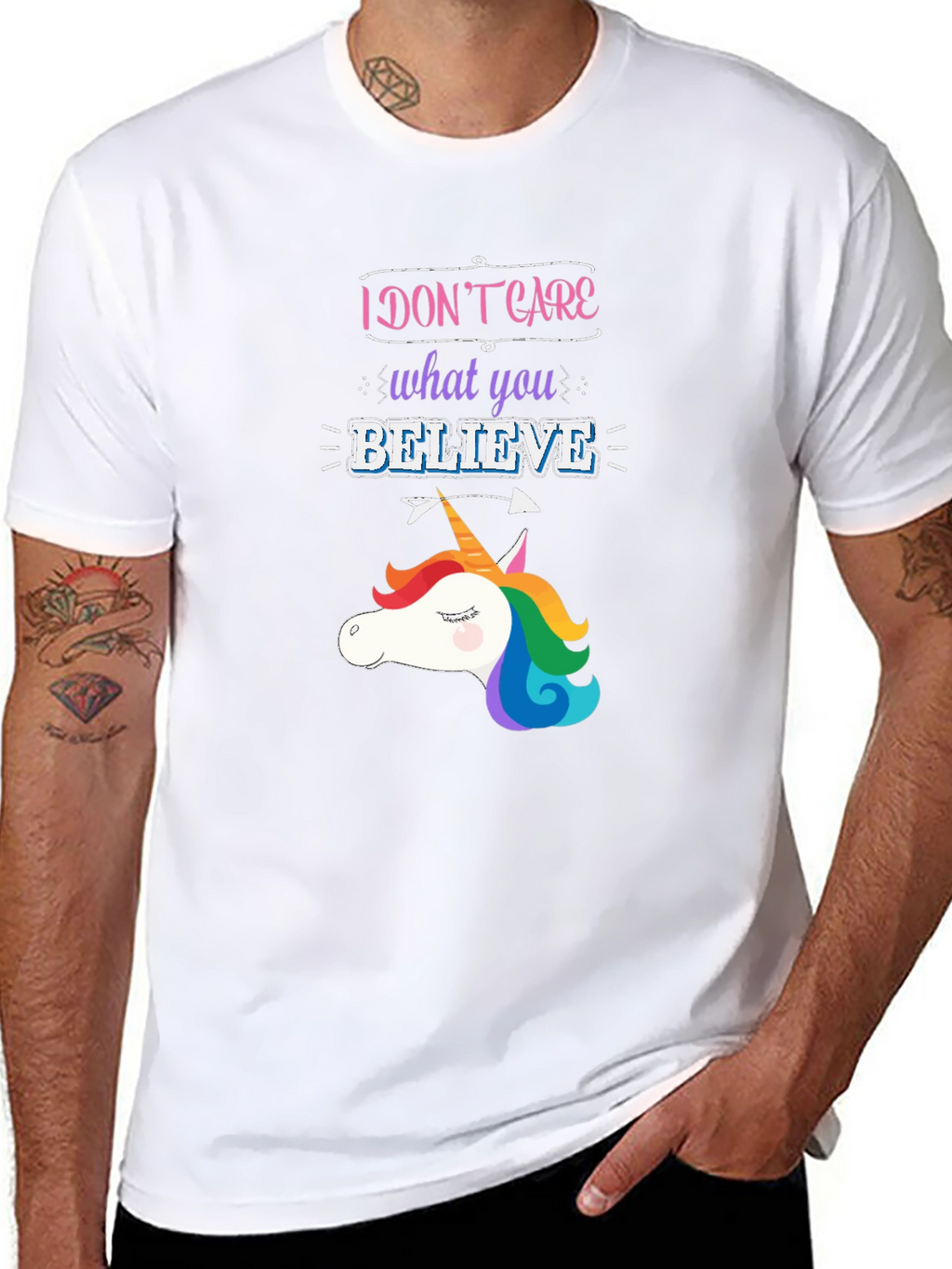 Unicorn I Dont Care Graphic Tee