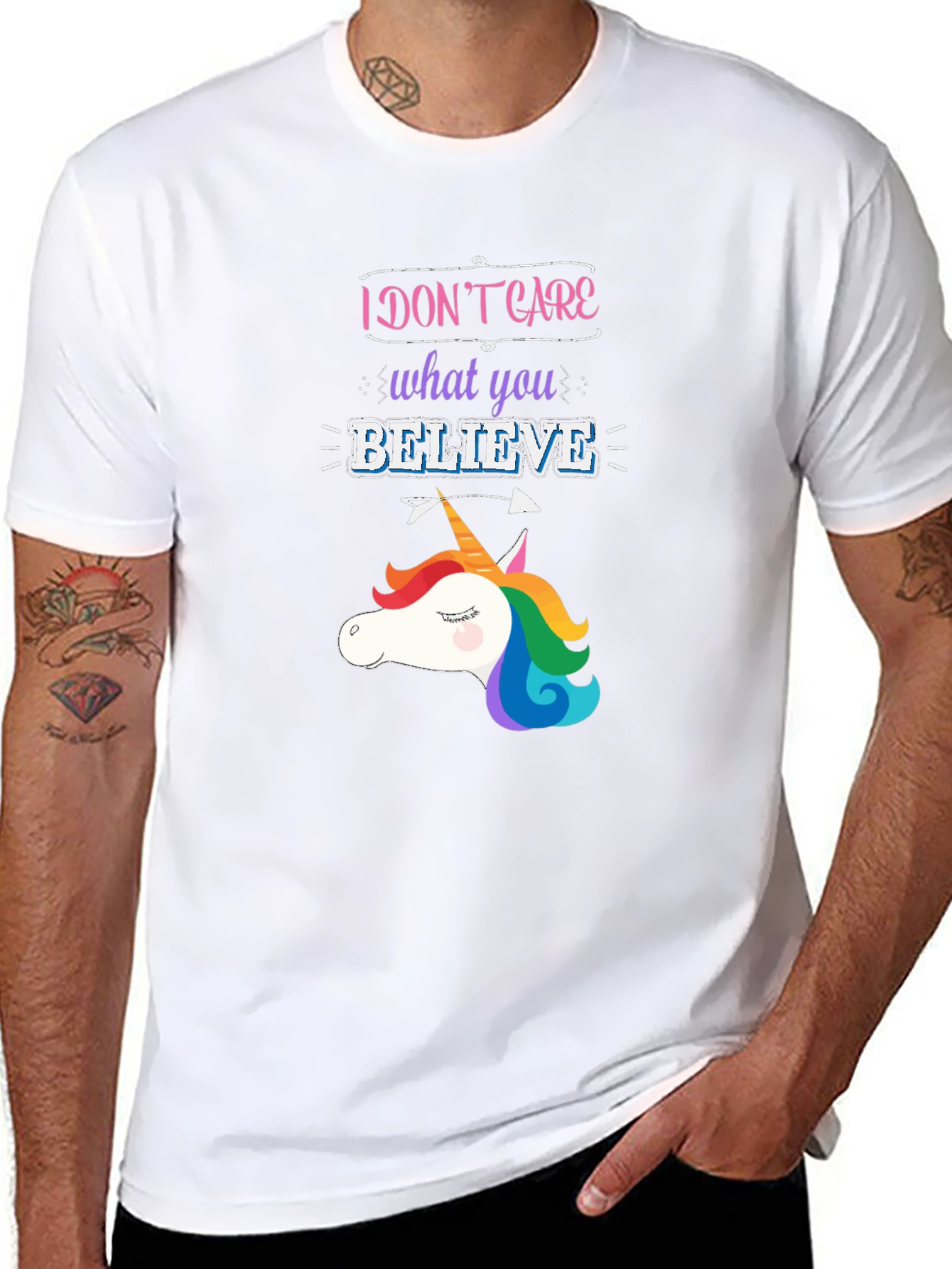 Unicorn I Dont Care Graphic Tee