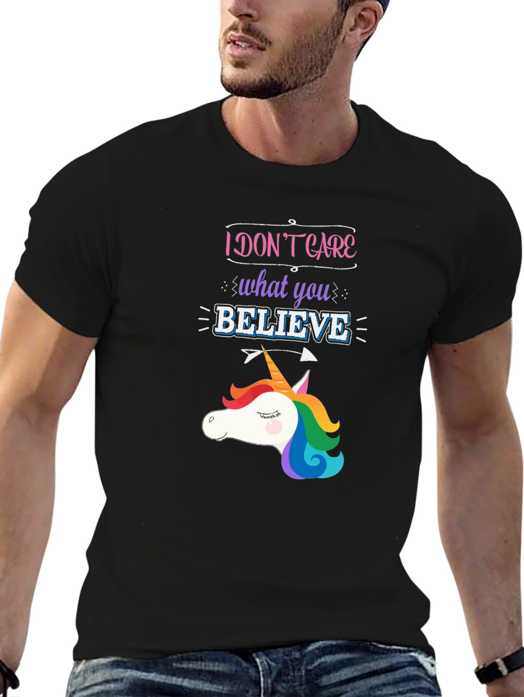 Unicorn I Dont Care Graphic Tee