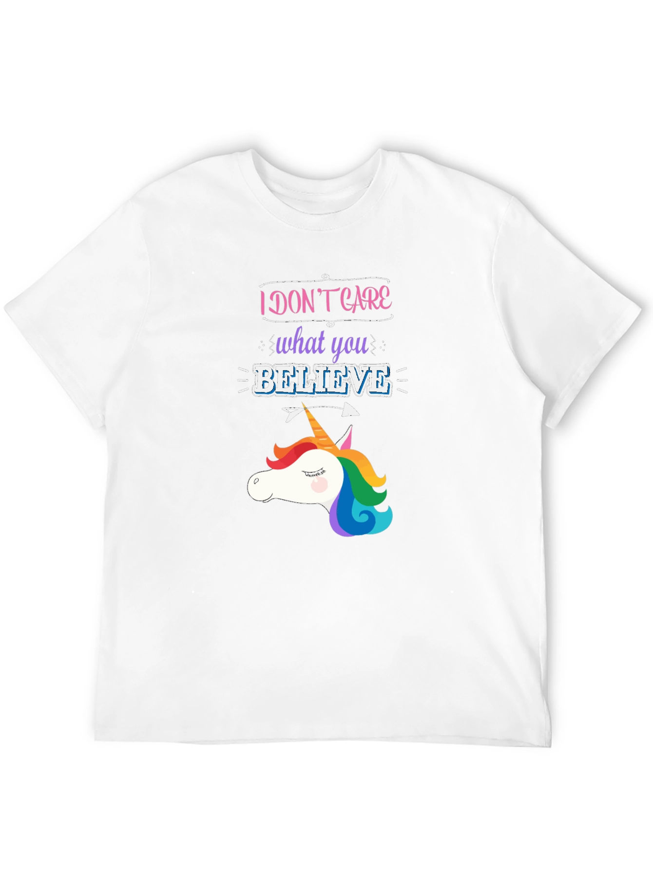 Unicorn I Dont Care Graphic Tee