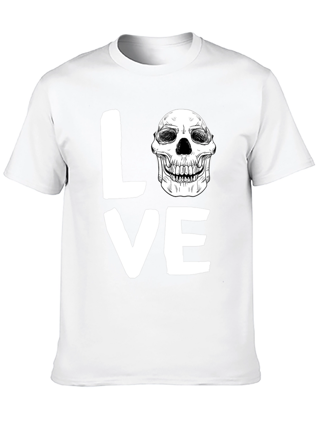 Love Skull Graphic Tee - Unique Print Design
