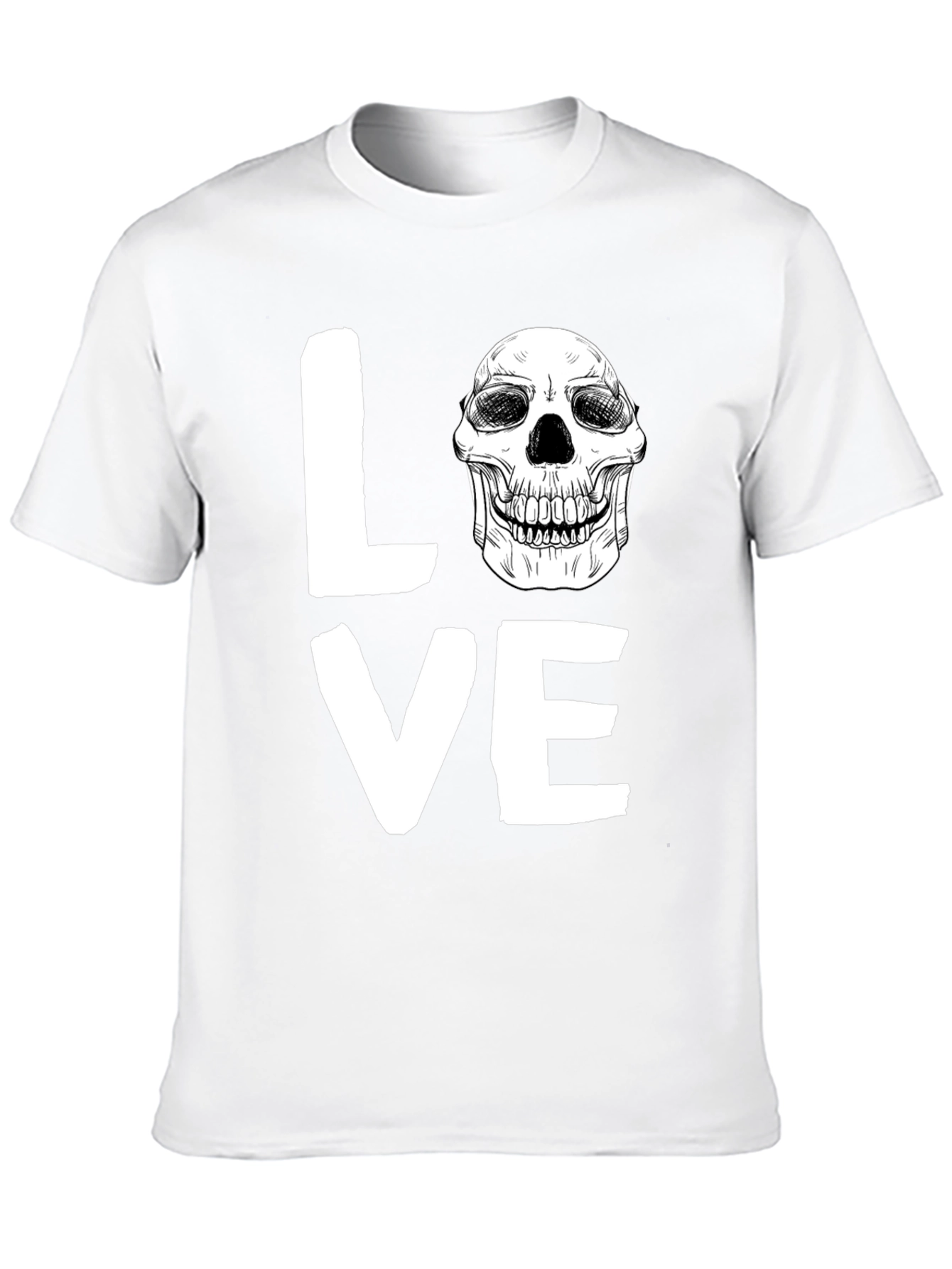 Love Skull Graphic Tee - Unique Print Design