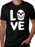 Love Skull Graphic Tee - Unique Print Design