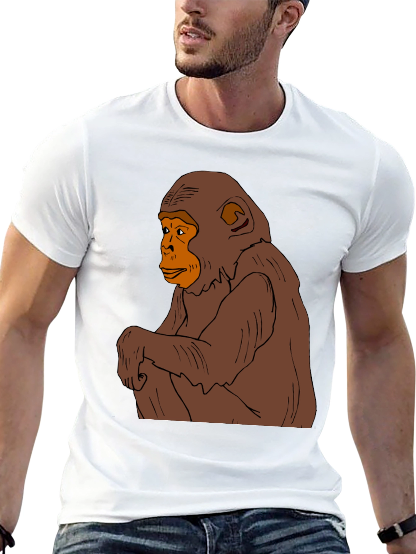 Chimpanzee Graphic Tee - Mens Black T-Shirt