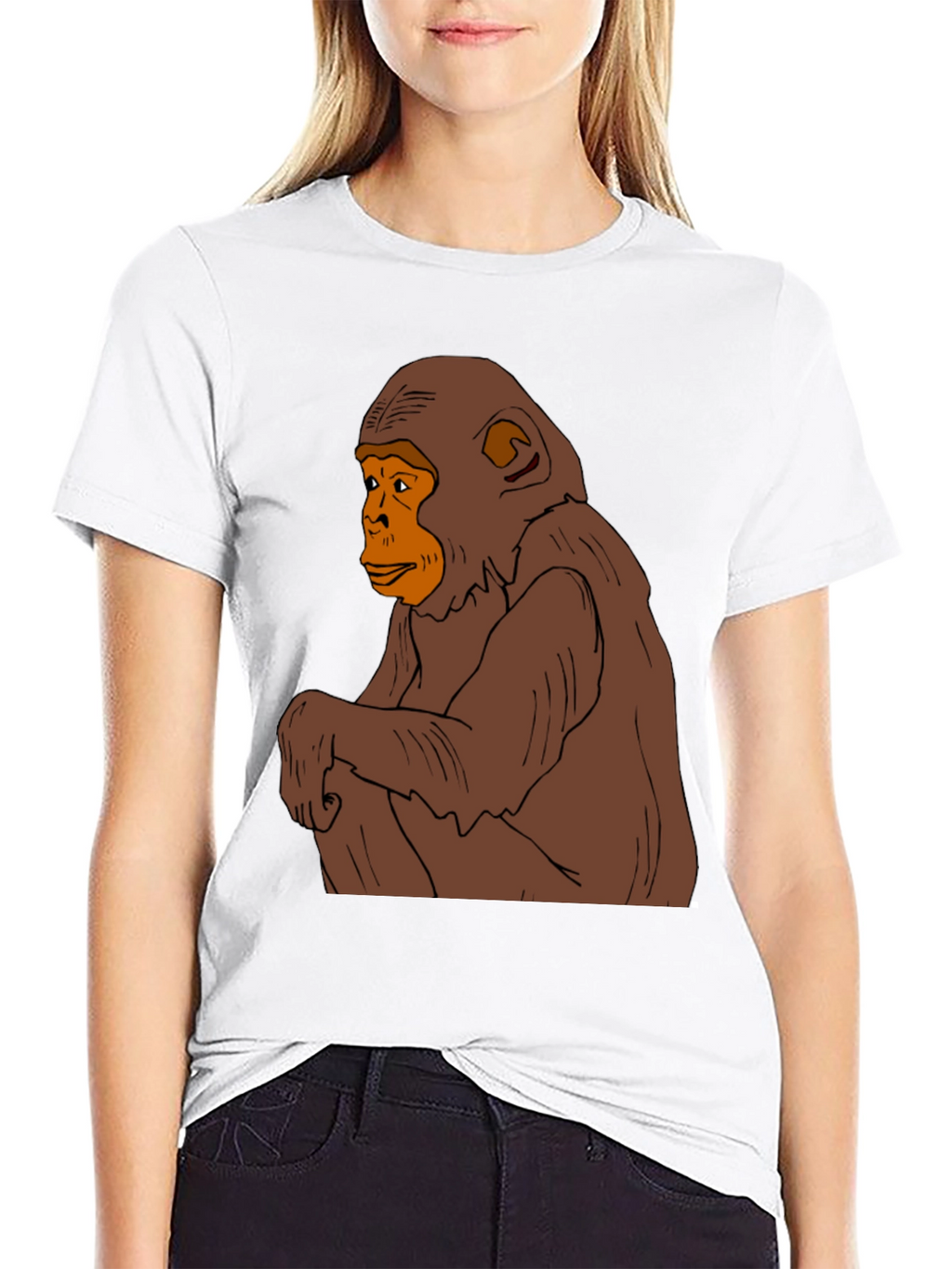 Chimpanzee Graphic Tee - Mens Black T-Shirt