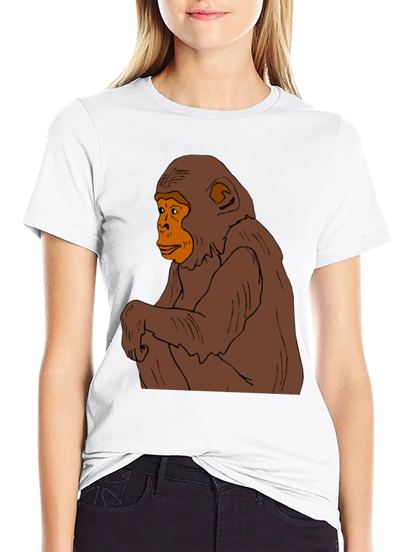 Chimpanzee Graphic Tee - Mens Black T-Shirt