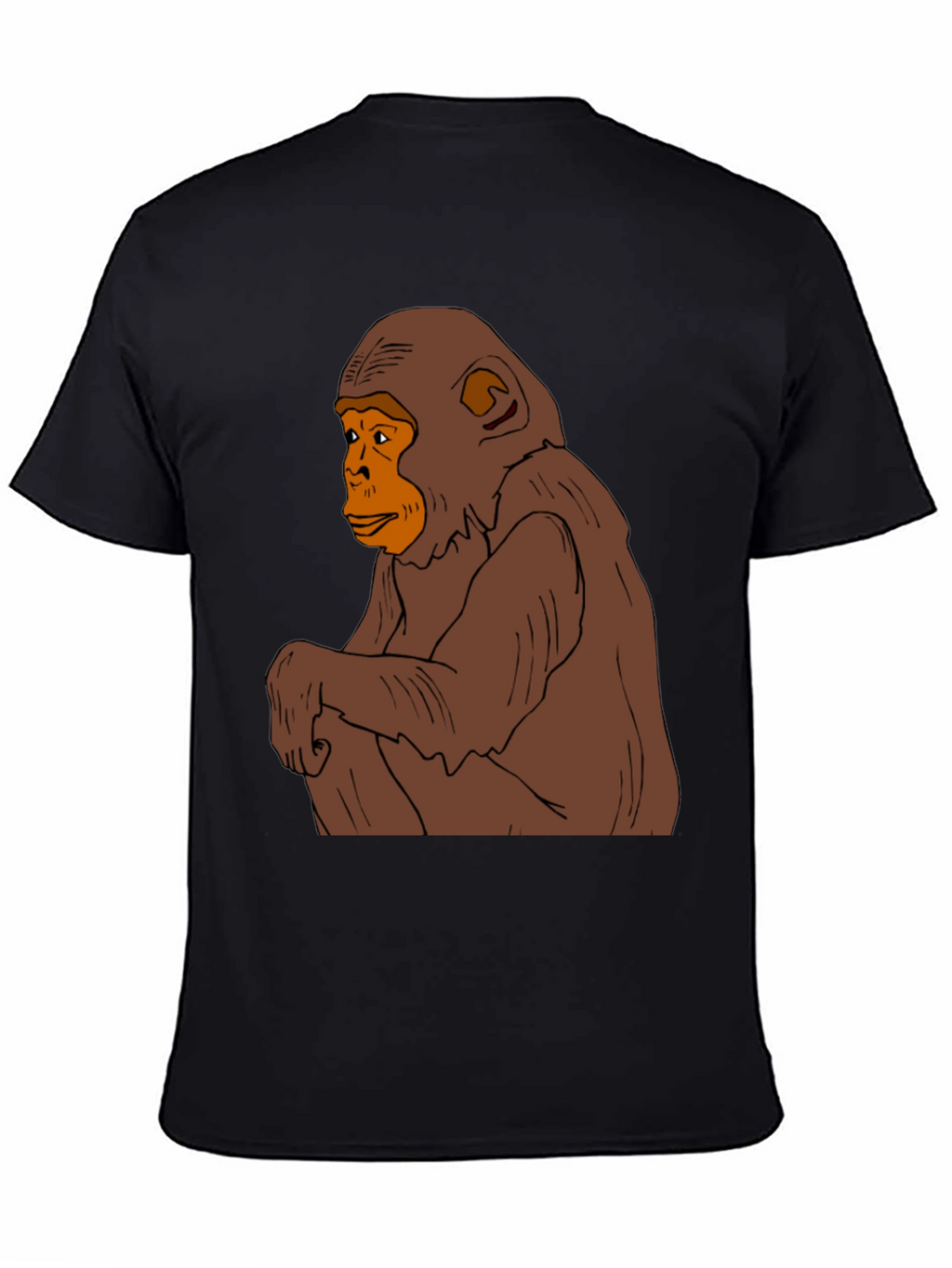 Chimpanzee Graphic Tee - Mens Black T-Shirt