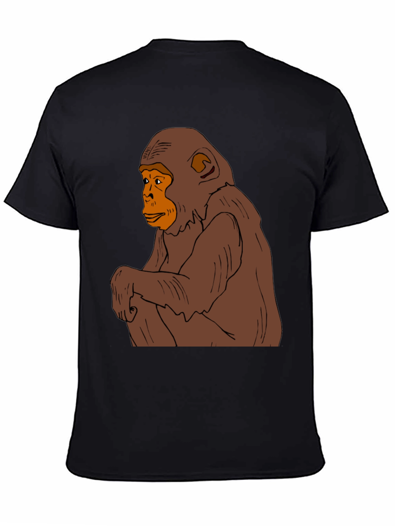 Chimpanzee Graphic Tee - Mens Black T-Shirt