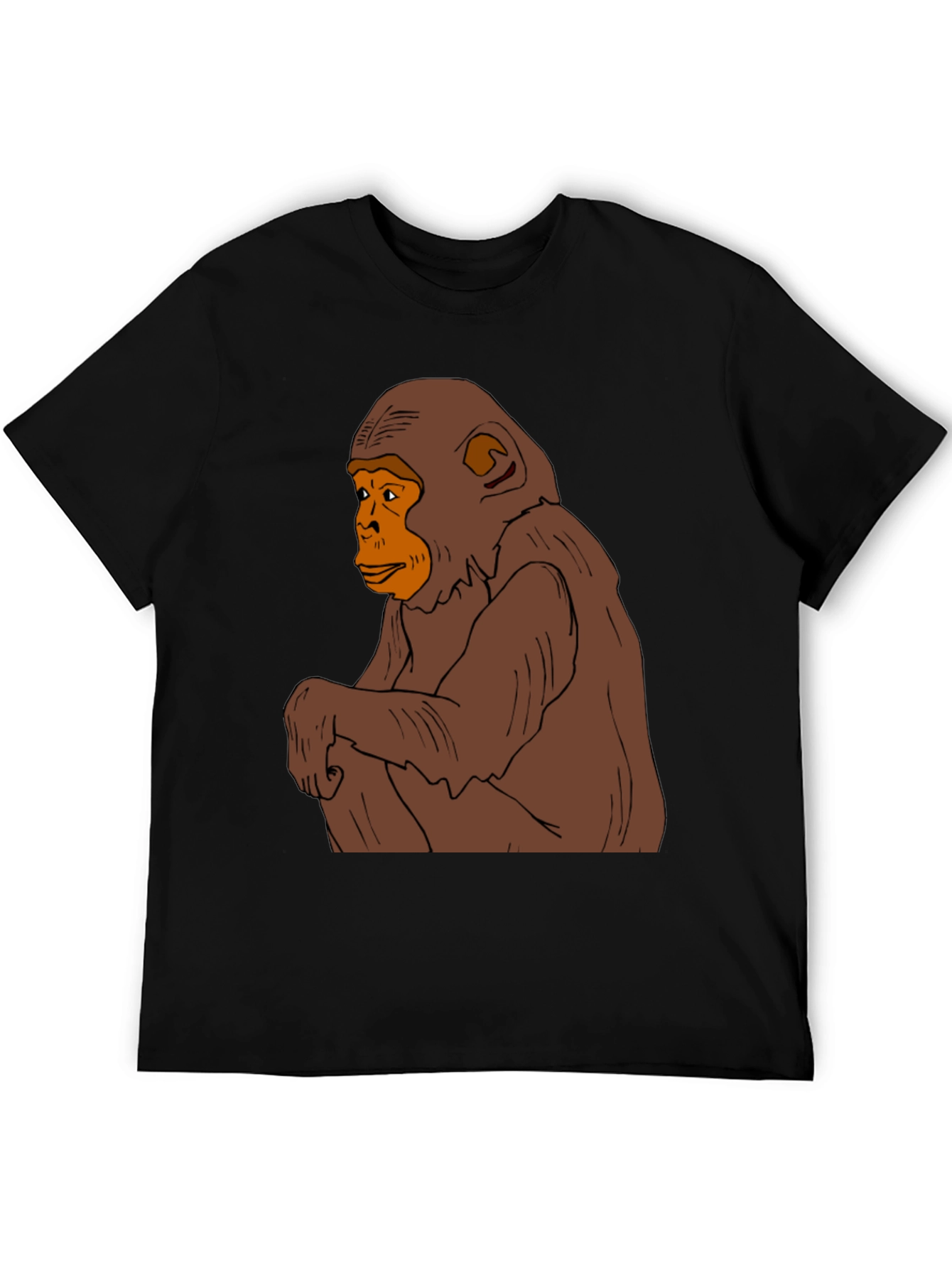 Chimpanzee Graphic Tee - Mens Black T-Shirt