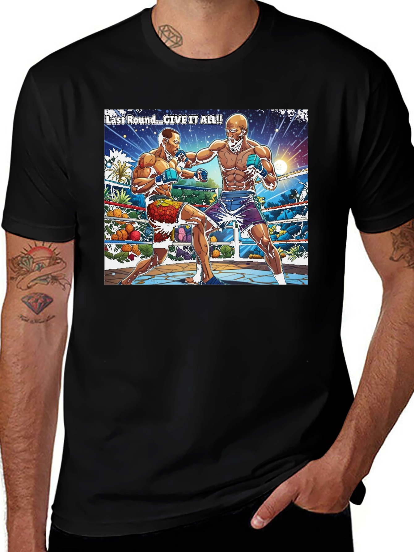 Last Round Boxing Graphic T-Shirt