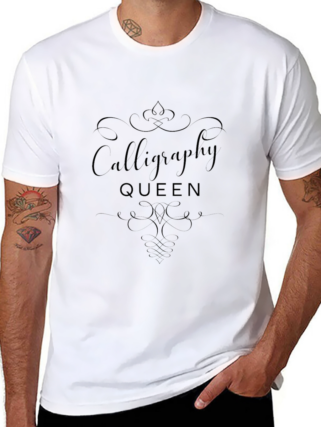 Calligraphy Queen Black T-Shirt