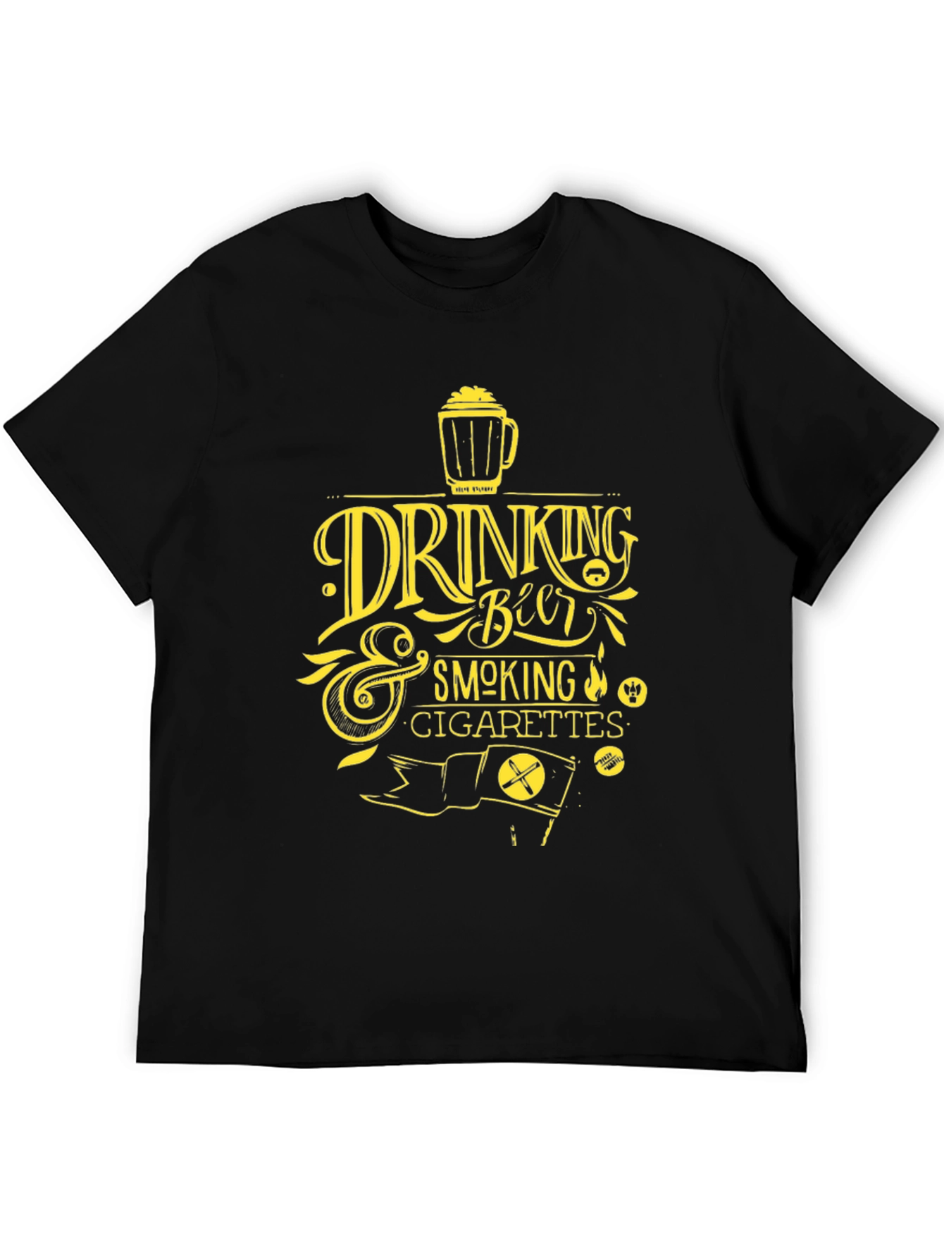 Drinking Beer & Smoking Cigarettes Graphic Tee